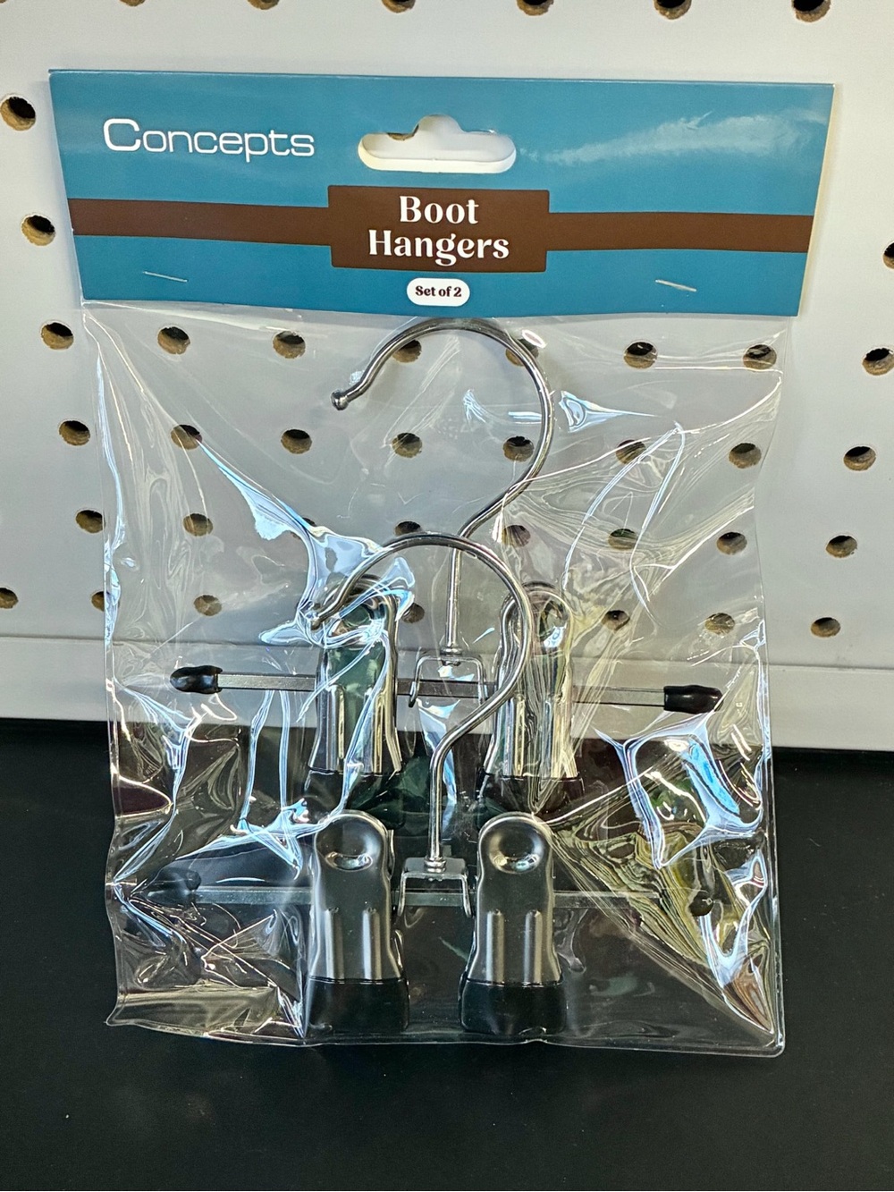 🌶️$5🌶️ NEW Metal Boot Hangers Set of 2 Silver Unisex